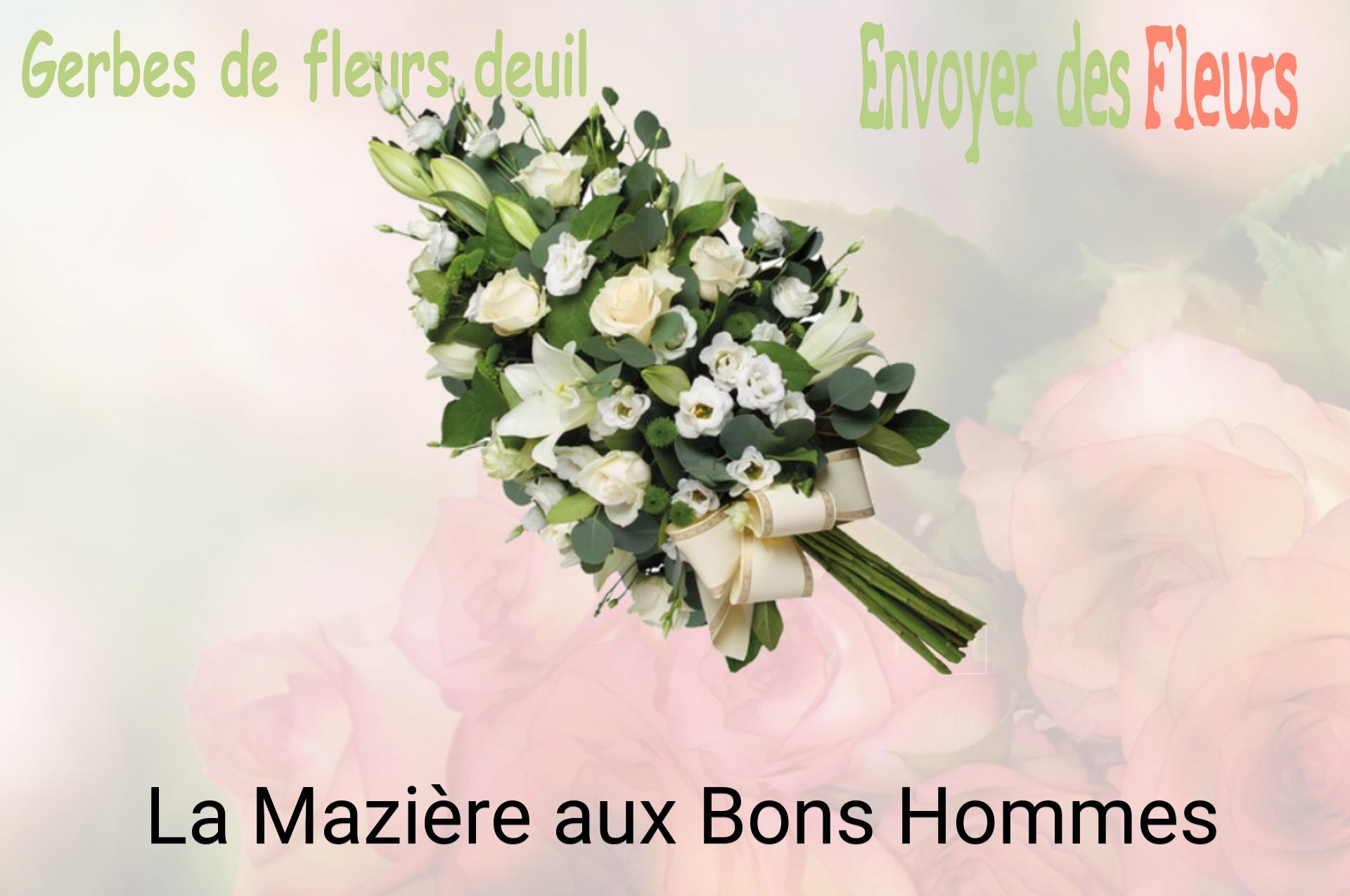 Gerbe de fleurs de deuil livrée à La Mazière-aux-Bons-Hommes